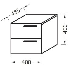 Комод черный дуб 40 см Jacob Delafon Stillness EB125-NL