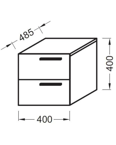 Комод черный дуб 40 см Jacob Delafon Stillness EB125-NL