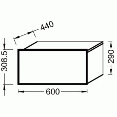 Тумба капучино/белый глянец 60 см Jacob Delafon Formilia Spherik EB1012-G1C-F47