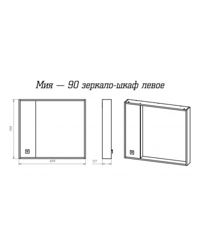 Мия - 90 полный комплект левое зеркало