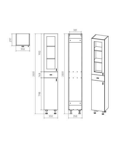 Урал - 60 полный комплект левый пенал, левое зеркало