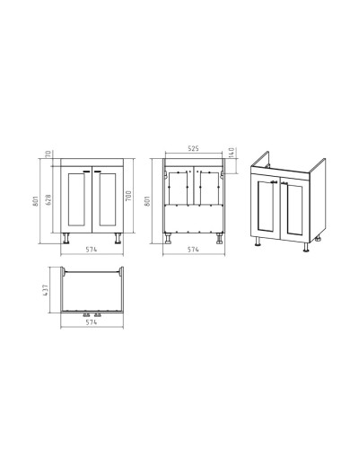 Урал - 60 полный комплект правый пенал, правое зеркало
