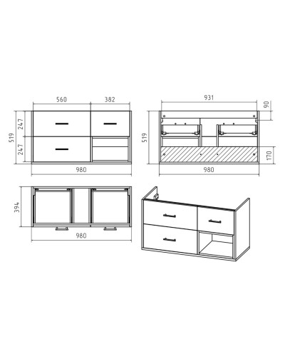 Фетта -100 полный комплект левый пенал, левое зеркало