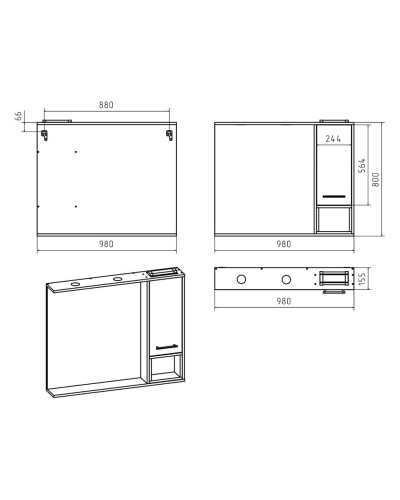 Фетта -100 полный комплект правый пенал, правое зеркало