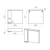 Крафт - 80 полный комплект левое зеркало