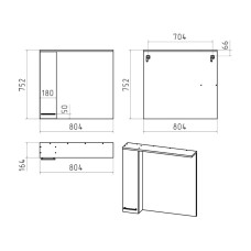 Крафт - 80 полный комплект левое зеркало