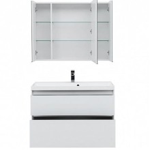 Комплект мебели для ванной Aquanet Гласс 100 240468 Белый