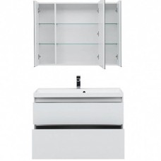 Комплект мебели для ванной Aquanet Гласс 100 240468 Белый