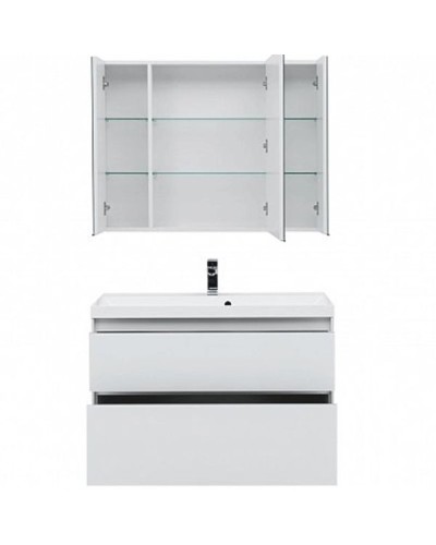 Комплект мебели для ванной Aquanet Гласс 100 240468 Белый