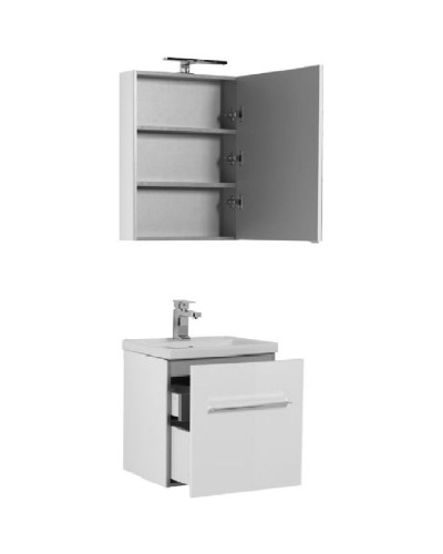 Комплект мебели для ванной Aquanet Порто 50 196675 подвесной Белый