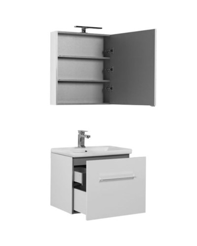 Комплект мебели для ванной Aquanet Порто 60 196676 подвесной Белый
