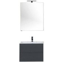 Комплект мебели для ванной Aquanet Алвита 60 184576 подвесной Серый антрацит