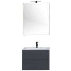 Комплект мебели для ванной Aquanet Алвита 60 184576 подвесной Серый антрацит
