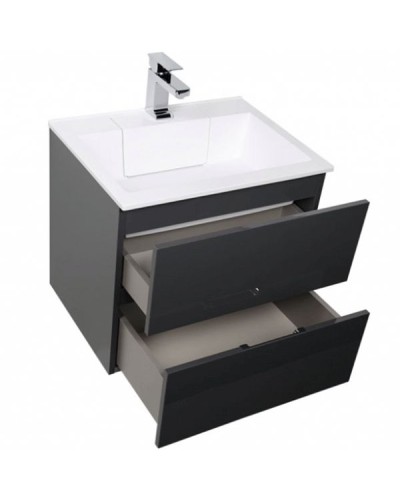 Комплект мебели для ванной Aquanet Алвита 60 184576 подвесной Серый антрацит
