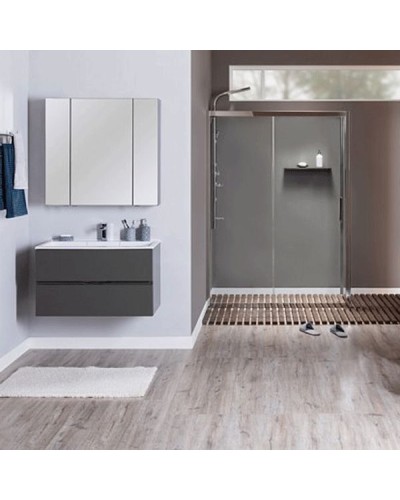 Комплект мебели для ванной Aquanet Алвита 90 241388 подвесной Серый антрацит