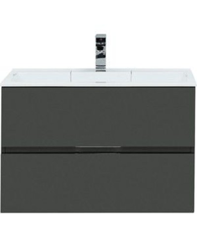 Комплект мебели для ванной Aquanet Алвита 80 241387 подвесной Серый антрацит