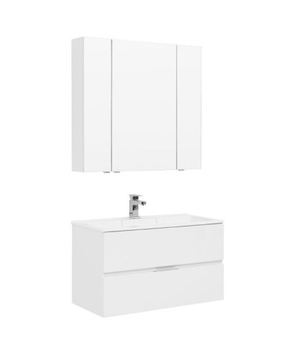 Комплект мебели для ванной Aquanet Алвита 90 237349 подвесной Белый