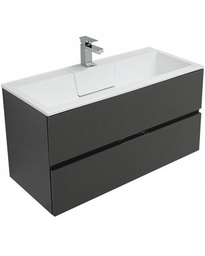 Комплект мебели для ванной Aquanet Алвита 100 241397 подвесной Серый антрацит