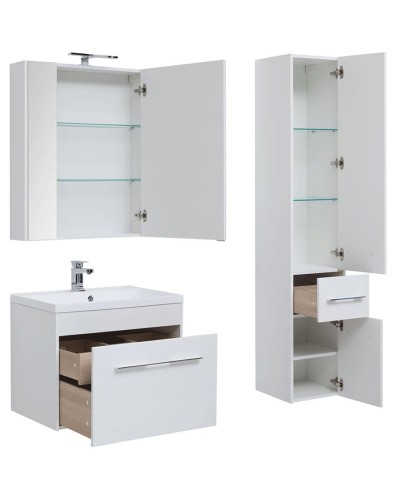 Комплект мебели для ванной Aquanet Августа 75 225246 подвесной Белый