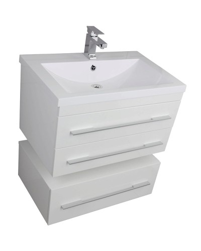 Комплект мебели для ванной Aquanet Нота 75 231060 подвесной Белый глянец