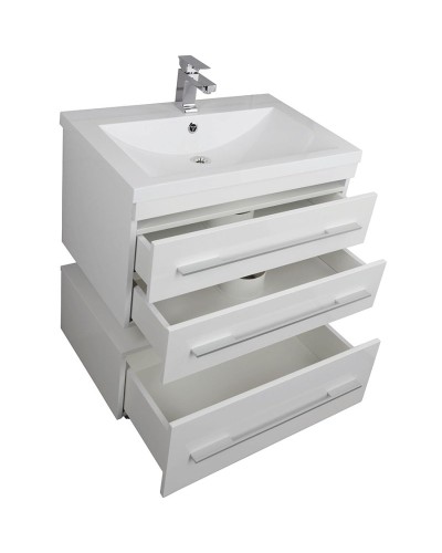 Комплект мебели для ванной Aquanet Нота 75 231060 подвесной Белый глянец