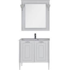 Комплект мебели для ванной Aquanet Паола 90 182133 Белый Серебро