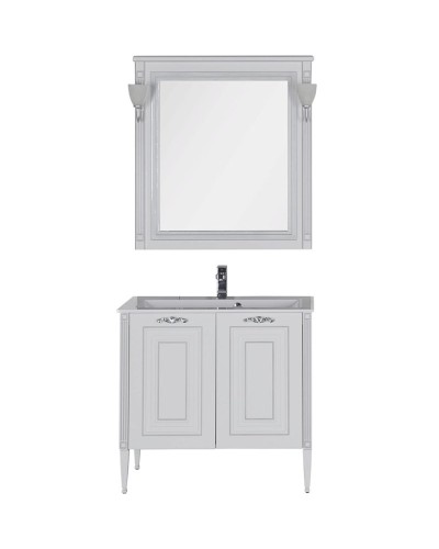 Комплект мебели для ванной Aquanet Паола 90 182133 Белый Серебро