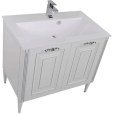 Комплект мебели для ванной Aquanet Паола 90 182133 Белый Серебро