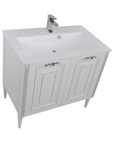 Комплект мебели для ванной Aquanet Паола 90 182133 Белый Серебро