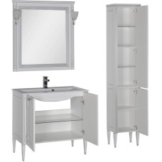 Комплект мебели для ванной Aquanet Паола 90 182133 Белый Серебро