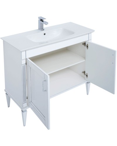 Комплект мебели для ванной Aquanet Селена 105 233125 Белый Серебро