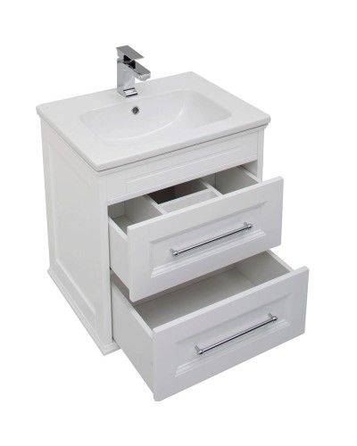 Комплект мебели для ванной Aquanet Бостон 60 210629 подвесной Белый матовый