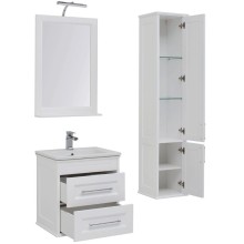 Комплект мебели для ванной Aquanet Бостон 60 210629 подвесной Белый матовый