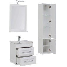 Комплект мебели для ванной Aquanet Бостон 60 210629 подвесной Белый матовый