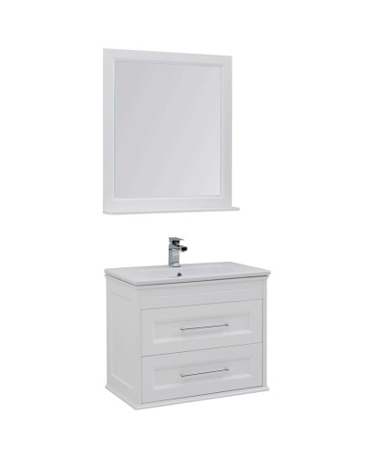 Комплект мебели для ванной Aquanet Бостон 80 210630 подвесной Белый матовый