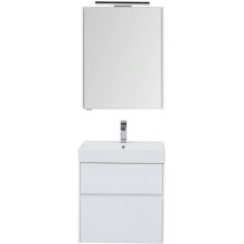 Комплект мебели для ванной Aquanet Бруклин 60 207803 подвесной Белый глянец