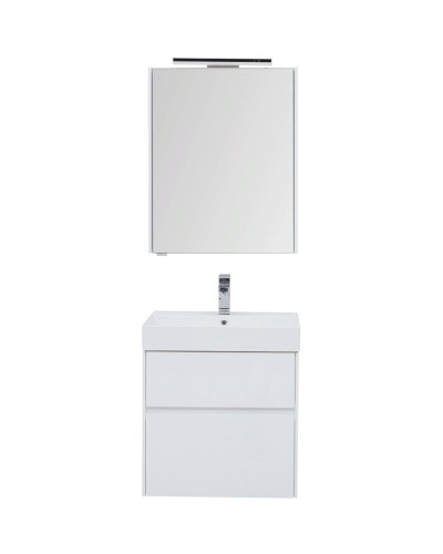 Комплект мебели для ванной Aquanet Бруклин 60 207803 подвесной Белый глянец