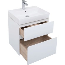 Комплект мебели для ванной Aquanet Бруклин 60 207803 подвесной Белый глянец