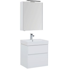 Комплект мебели для ванной Aquanet Бруклин 60 207803 подвесной Белый глянец