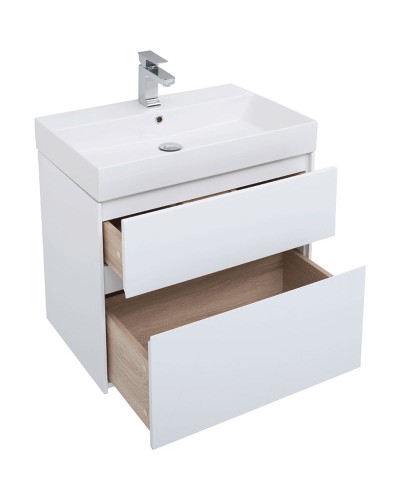 Комплект мебели для ванной Aquanet Бруклин 70 207804 подвесной Белый глянец