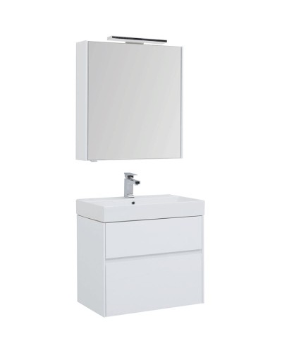 Комплект мебели для ванной Aquanet Бруклин 70 207804 подвесной Белый глянец