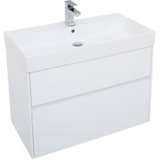 Комплект мебели для ванной Aquanet Бруклин 85 207801 подвесной Белый глянец