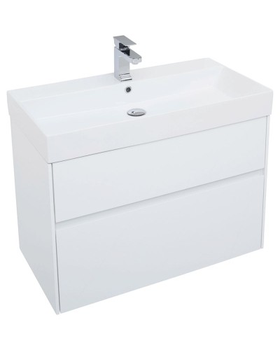 Комплект мебели для ванной Aquanet Бруклин 85 207801 подвесной Белый глянец