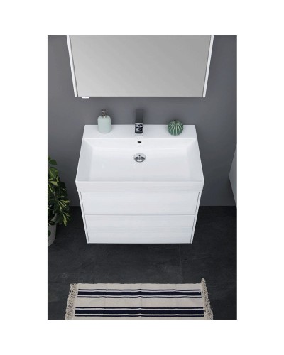 Комплект мебели для ванной Aquanet Бруклин 85 207801 подвесной Белый глянец