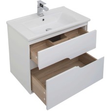 Комплект мебели для ванной Aquanet Модена 75 199306 Белый глянец