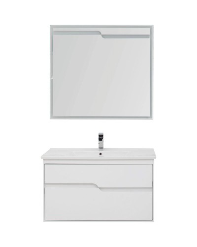 Комплект мебели для ванной Aquanet Модена 100 199303 Белый глянец