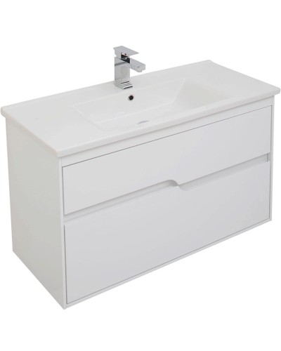 Комплект мебели для ванной Aquanet Модена 100 199303 Белый глянец