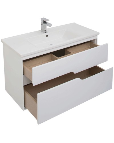 Комплект мебели для ванной Aquanet Модена 100 199303 Белый глянец