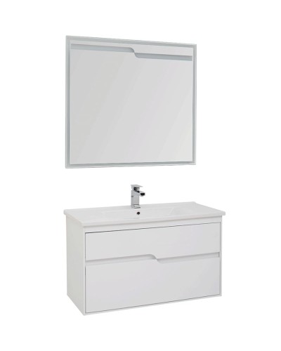 Комплект мебели для ванной Aquanet Модена 100 199303 Белый глянец