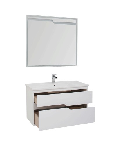 Комплект мебели для ванной Aquanet Модена 100 199303 Белый глянец